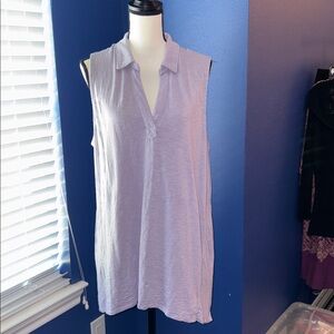 Soma Sleeveless Tunic Top – Sharkbite Hem – Lilac – Women’s XXL